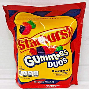 X^[o[XgfI1O~LfB[2t[o[A8IXi2pbNj Starburst Duos 2 Flavors in 1 Gummies Candies, 8 Oz (Pack of 2)