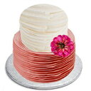 GKgȌ/at[P[LfR[Vt@ubNgbp[3C`sNWjA CakeSupplyShop Elegant Wedding / Birthday Flower Cake Decoration Hand Crafted Fabric Topper 3inch Pink Zinia
