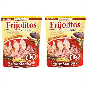 Frijoles con Elote Karne Garibaldi - 豆とトウモロコシ 250 グラム - 8.81 オンス (2 個パック) Frijoles con Elote Karne Garibaldi - Beans and Corn 250 grams - 8.81 oz (pack of 2)