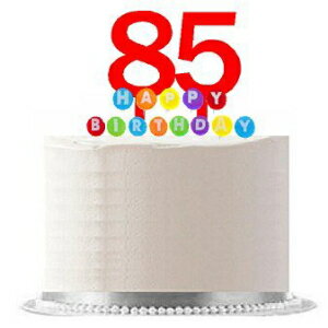 ֹ085WCD - ϥåԡ85Фѡƥ åɥȥåѡ &쥤ܡɥ륹 쥬Ȥʥǥ졼ȥåѡå Item#085WCD - Happy 85th Birthday Party Red Cake Topper &Rainbow Candle Stand Elegan