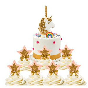 楽天Glomarketケーキ/フード/カップケーキデコレーションおもちゃデコレーショントッパーキット（ユニコーンキャンドル＆カップケーキキット） CakeSupplyShop Cake/Food/Cupcake Decoration Toys Decorating Topper Kit （Unicorn Candle & Cupcake Kit）
