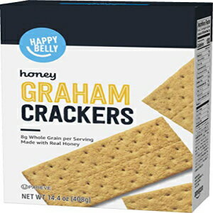 Amazonブランド - ハッピーベリーハニーグラハムクラッカー、14.4オンス Amazon Brand - Happy Belly Honey Graham Crackers, 14.4 Ounce