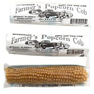 ファーマーズポップコーンコブ-コブから飛び出るマイクロ波ポップコーン-3個パック-すべて天然、無添加、カンザス栽培、非GMOポップコーン-2.5オンス Sunflower Food Company 2.5 Ounce (Pack of 3), Farmers Popcorn Cob – Microwave Popcorn That Pops