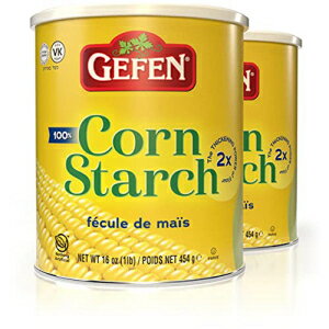 Gefen コーンスターチ 100 ピュア 16 オンス 再密封可能な蓋 (2 パック 合計 2 ポンド) グルテンフリー増粘剤 たった 1 つの成分 コーンスターチ Gefen Corn Starch 100 Pure, 16oz, Resealable Lid, (2 Pack, Total 2 Lbs) Glute