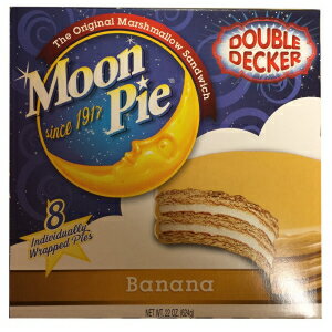 ムーンパイ - ダブルデッカーバナナ - 個別包装されたパイ8個入りボックス Moon Pie - Double Decker Banana - Box of 8 Individually Wrapped Pies