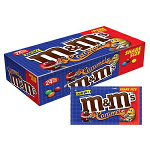 M&M'S キャラメル チョコレート キャンディ シェア サイズ 2.83 オンス パウチ 24 個ボックス M&M'S Caramel Chocolate Candy Share Size 2.83-Ounce Pouch 24-Count Box