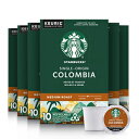 スターバックス ミディアム ロースト K カップ コーヒー ポッド — キューリグ ブルワーズ用コロンビア — 6 箱 (合計 60 ポッド) Starbucks Medium Roast K-Cup Coffee Pods — Colombia for Keurig Brewers — 6 boxes (60 pods total