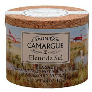 フルール・ド・セル・ド・カマルグ フランス産海塩 125 g 4.4 oz、6個 Le Saunier De Camargue Fleur de Sel de Camargue French sea salt 125 g 4.4 oz, Six