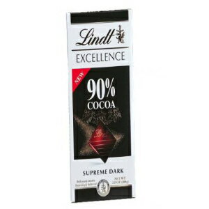 Lindt Excellence チョコレートバー 90% カカオ、3.5 オンスバー (12 個パック) Lindt Excellence Chocolate Bar 90% Cocoa, 3.5-Ounce Bars (Pack of 12)