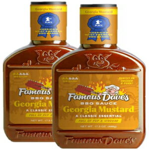 Famous Dave 039 s BBQ ソース ジョージア マスタード 17.5 オンス 2 個パック Famous Dave 039 s BBQ Sauce, Georgia Mustard, 17.5 Ounce, Pack of 2