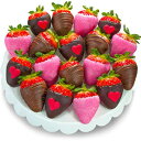 18uoCc`R[gŕꂽC`SiyTCYj Golden State Fruit 18 Love Bites Chocolate Covered Strawberries (Fun Size)