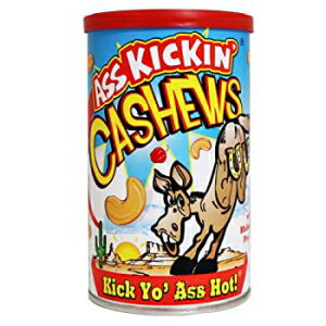 ASS KICKIN 'ホット＆スパイシーカシューナッツ-ハバネロ調味料入り–6オンス。スパイシーなスナックやギフトに最適 ASS KICKIN' Hot & Spicy Cashews - With Habanero Seasoning – 6oz. Perfect For A Spicy Snack or Gift