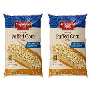 シリアル 2個パック、アローヘッドミルズシリアル、パフコーン、6オンス（2個パック） Pack of 2, Arrowhead Mills Cereal, Puffed Corn, 6 Ounce (Pack of 2)