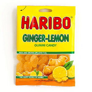 ハリボージンジャーレモングミ各4オンス（注文ごとに3アイテム） Haribo Ginger Lemon Gummies 4 oz each (3 Items Per Order)