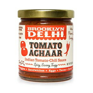 9 Ounce (Pack of 1), Tomato Achaar, Brooklyn Delhi Tomato Achaar - 9 Ounces - Savory, Spicy, and Tangy Flavor - Made with Locally-Grown Tomatoes, Tamarind, a mix of Indian Spices, Red Chili Powder, and Unrefi