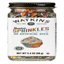 Watkins レインボー デコレーション スプリンクル、3.4 オンス ジャー、3 個パック Watkins Rainbow Decorating Sprinkles, 3.4 Ounce Jar, 3-Pack