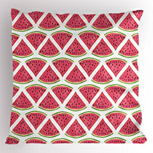 Ambesonne Fruits Pillow Sham, Watermelon Summer Fresh Organic Diet Agricultural Concept, Decorative Standard Size Printed Pillowcase, 26
