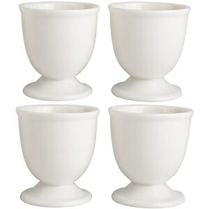 ソフトハードゆで卵用セラミックエッグカップ4個セット forkmannie Ceramic Egg Cups Set of 4 for Soft Hard Boiled Eggs