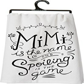 Primitives by Kathy LOL Made You Smile Dish Towel, 28-Inch by 28-Inch, Mimi is The Name