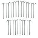 IIT 71021 9 C` 30 s[X bLX`[ eg yO K[f Xe[NAVo[ IIT 71021 9 inch 30-Piece Galvanized Steel Tent Pegs-Garden Stakes, Silver