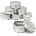 CTKcom 6-Packs 3 oz Screw Top Metal Tins Aluminum Tin Cans Gram Jar,90ml Empty Slip Slide Round Containers For Lip Balm,Salve,Crafts,Cosmetic,Candles,Storage Kit(90g)