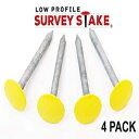 Pepperfish [vt@C T[xC Xe[NX - 4 pbN - Hi-Vis CG[ - T[xC }[J[ Pepperfish Low Profile Survey Stakes - 4-Pack - Hi-Vis Yellow - Survey Markers