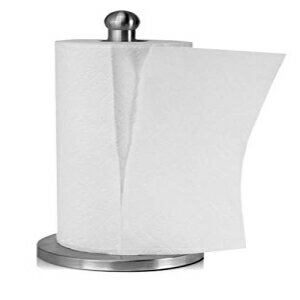 ステンレス製キッチンペーパータオルホルダーディスペンサー-加重ベース-丈夫で耐久性があり、防錆性-片手で簡単に片手で引き裂く-標準またはジャンボサイズのロールに適合 Venoly Stainless Steel Kitchen Paper Towel Holder Dispenser - Weighted Base - Stu