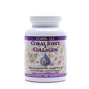 コーラルLLC-コーラルジョイント＆コラーゲンとBioCellコラーゲンコーラルミネラル、ビタミンD3、K2、K1およびグルコサミン-関節の柔軟性と快適さをサポート-120種類の野菜カプセル Coral LLC - Coral Joint & Collagen with BioCell Collagen Coral Minerals,