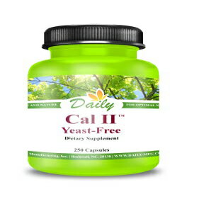 毎日の製造Cal-IIイーストフリー250ベジタリアンカプセルカルシウム栄養補助食品 Daily Manufacturing Cal-II Yeast Free 250 Vegetarian Capsules Calcium Dietary Supplement