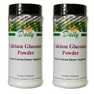 毎日の製造グルコン酸カルシウム粉末7オンス、200グラムの天然カルシウム栄養補助食品（2） Daily Manufacturing Calcium Gluconate Powder 7 oz, 200 Grams Natural Calcium Dietary Supplement (2)