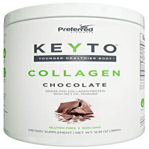 Preferred Elements Keto Collagen Protein Powder with MCT Oil – Keto and Paleo Friendly Grass Fed and Pasture Raised Hydrolyzed Collagen Peptides – Fits Low Carb Diet and Keto Snacks – Keyto Chocolate Flavor