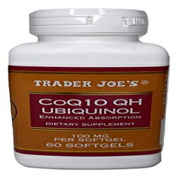 Trader Joe's CoQ10 QH UBIQUINOL Enhanced Absorbtion 100mg 60 Softgels