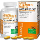 ブロンソンスーパーBビタミンB複合体持続徐放（ビタミンB1、B2、B3、B6、B9-葉酸、B12）にはすべてのBビタミン100錠が含まれています Bronson Super B Vitamin B Complex Sustained Slow Release (Vitamin B1, B2, B3, B6, B9 - Folic Acid, B12)