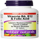 Webber Naturals Vitamin B6, B12 and Folic Acid Tablets, 90 Count