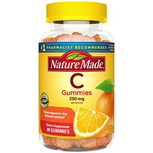 Nature Made Vitamin C 250 mg, Dietary Supplement for Immune Support, 80 Gummies, 40 Day Supply