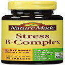 ネイチャーメイドストレスB-ビタミンCと亜鉛75個入りの複雑な栄養補助食品タブレット（6パック） Nature Made Stress B-Complex Dietary Supplement Tablets with Vitamin C & Zinc 75 ea (Pack of 6)