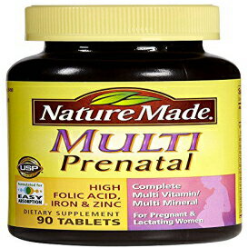 Nature Made Multi Prenatal Tabs、90カラット（パッケージは異なる場合があります） Nature Made Multi Prenatal Tabs, 90 ct (Packaging may vary)