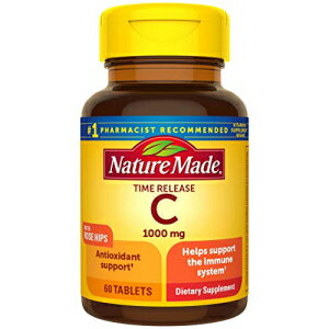 Nature Made Vitamin C 1000 mg Time Release Tablets with Rose Hips, 60 Count to Help Support the Immune System† (Pack of 3)