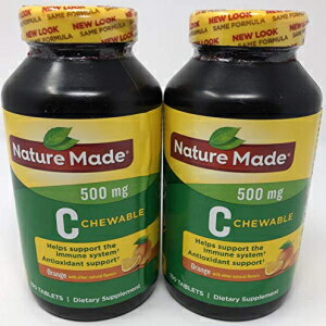 Nature Made Vitamin C 500 mg Chewable Tablets 150 ea (Pack of 2)