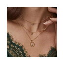 EdaryBohoレイヤードネックレスムーンペンダントクリスタルネックレスジュエリー女性と女の子のための Edary Boho Layered Necklace Moon Pendant Crystal Necklaces Jewelry for Women and Girls