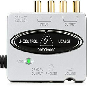 Behringer U-CONTROL UCA202 超低レイテンシー 2 イン/2 アウト USB オーディオ インターフェイス (デジタル出力付き) Behringer U-CONTROL UCA202 Ultra-Low Latency 2 In/2 Out USB Audio Interface with Digital Output