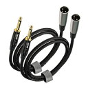 EBXYA ギター - マイクケーブル 3 フィート 2 パック - 1/4 TS - XLR オス、3 ピンアンバランスケーブル付き EBXYA Guitar to Microphone Cable 3 Feet 2 Packs- 1/4 TS to XLR Male with 3 Pins Unbalanced Cable