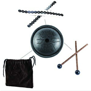 Yahpetes ¿ɥ 5.5 륿󥰥ɥ 6Ρ ڴ ϥɥɥ ϥɥѥɥդ 1ڥޥåȤȼǼɥХåΡȥƥåդ (֥å) Yahpetes Worry-free Drum 5.5 Inch Steel Tongue Drum 6 Notes Musical Ins