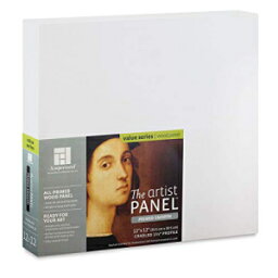 Ampersand Artist Panelは、塗装、注入、ミクストメディア用の滑らかな表面を下塗り、3/8インチの深さ、6x6インチ（PWP9M0606） Ampersand Artist Panel Primed Smooth Surface for Painting, Pouring and Mixed-Media, 3/8 Inch Depth, 6x6 Inch (PW