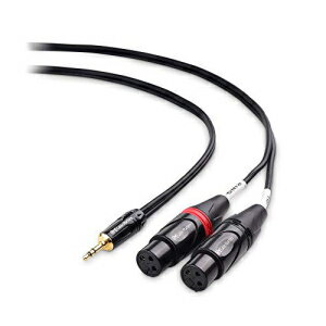 Cable Matters 3.5mm 1/8 インチ TRS - 2 XLR ケーブル、オス - メス Aux - デュアル XLR ブレークアウト ケーブル - 6 フィート Cable..