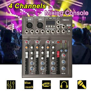 4 チャンネルライブスタジオステレオオーディオ Bluetooth ミキサーサウンドミキシング DJ USB コンソール 4 Channel Live Studio Stereo Audio bluetooth Mixer Sound Mixing DJ USB Console