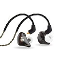 BASN in Ear Monitor Headphones for Musician, Dual Dynamic Drivers Noise Isolating Earbuds with MMCX Inline Remote Mic Cable and Silver Plated Audio Cable (Brown)