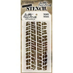 Stampers Anonymous Tim Holtz レイヤード トレッド ステンシル、4.125 x 8.5 Stampers Anonymous Tim Holtz Layered Treads Stencil, 4.125 x 8.5