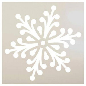 StudioR12によるスノーフレークステンシル| ジュエルウィンターアート| 再利用可能なマイラーテンプレート| 絵画、チョーク、ミクストメディア| ジャーナリング、DIYの家の装飾に使用| サイズを選択（6 "x 6"） STUDIOR12 STUDIO R12 Snowflake Stencil