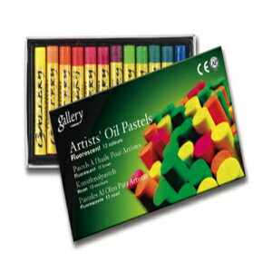 Mungyo Gallery オイルパステル ダンボール箱 12個セット 標準 - 蛍光色 Mungyo Gallery Oil Pastels Cardboard Box Set of 12 Standard - Fluorescent Colors